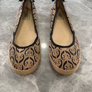 UGG Australia Shoes Womens 8.5 Tan Indah Marrakech Slip On Ballet Flats